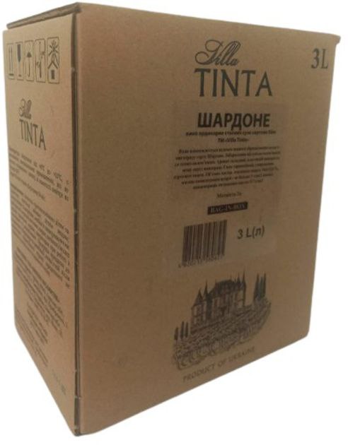 Вино Villa Tinta Шардоне сухе біле 12.5% 3 л тера-пак